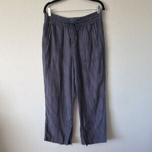 Athleta Retreat Women's High Rise Pants Wide Leg Size M Blue Raining Violet